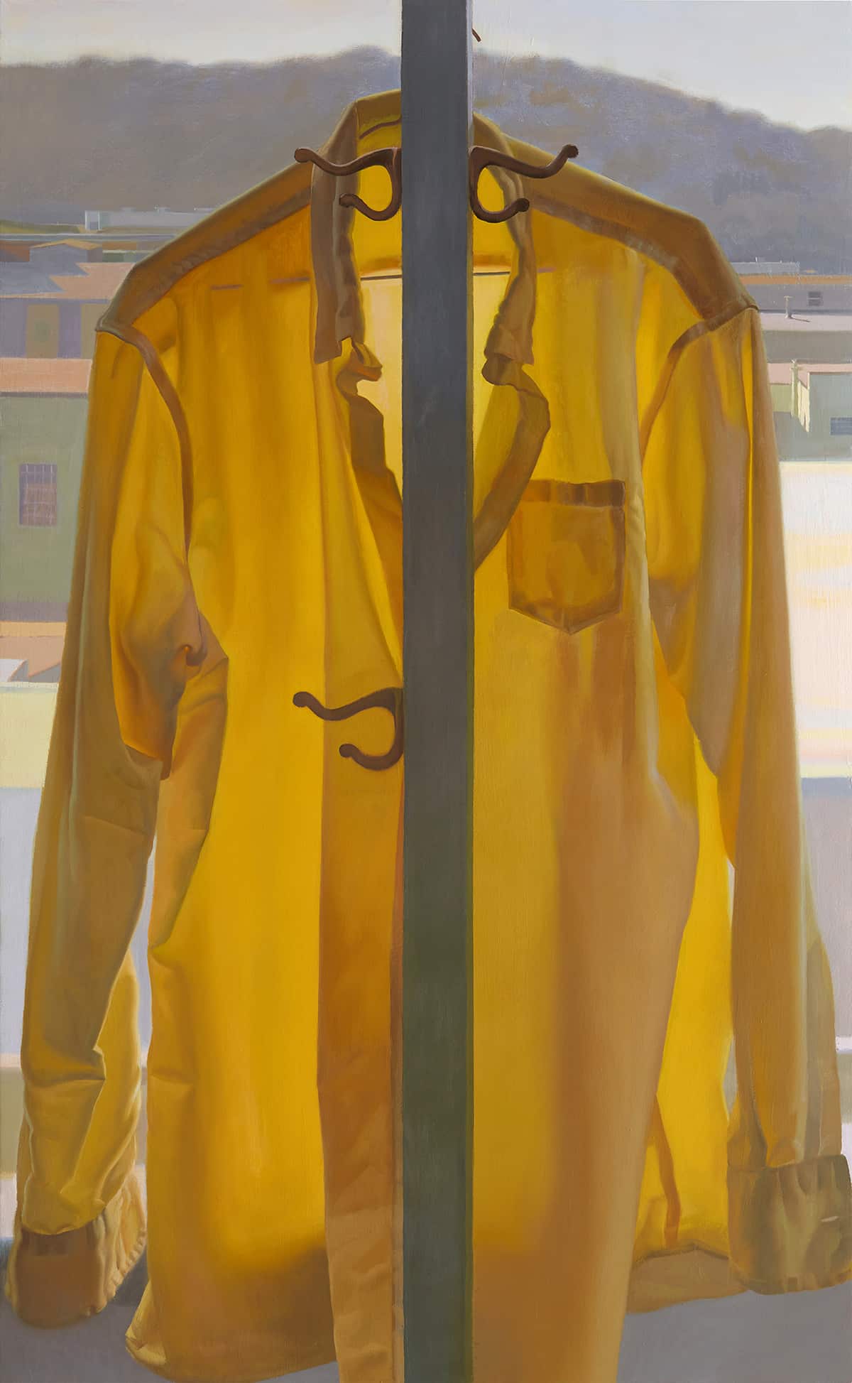 Light passes through a sheer yellow shirt