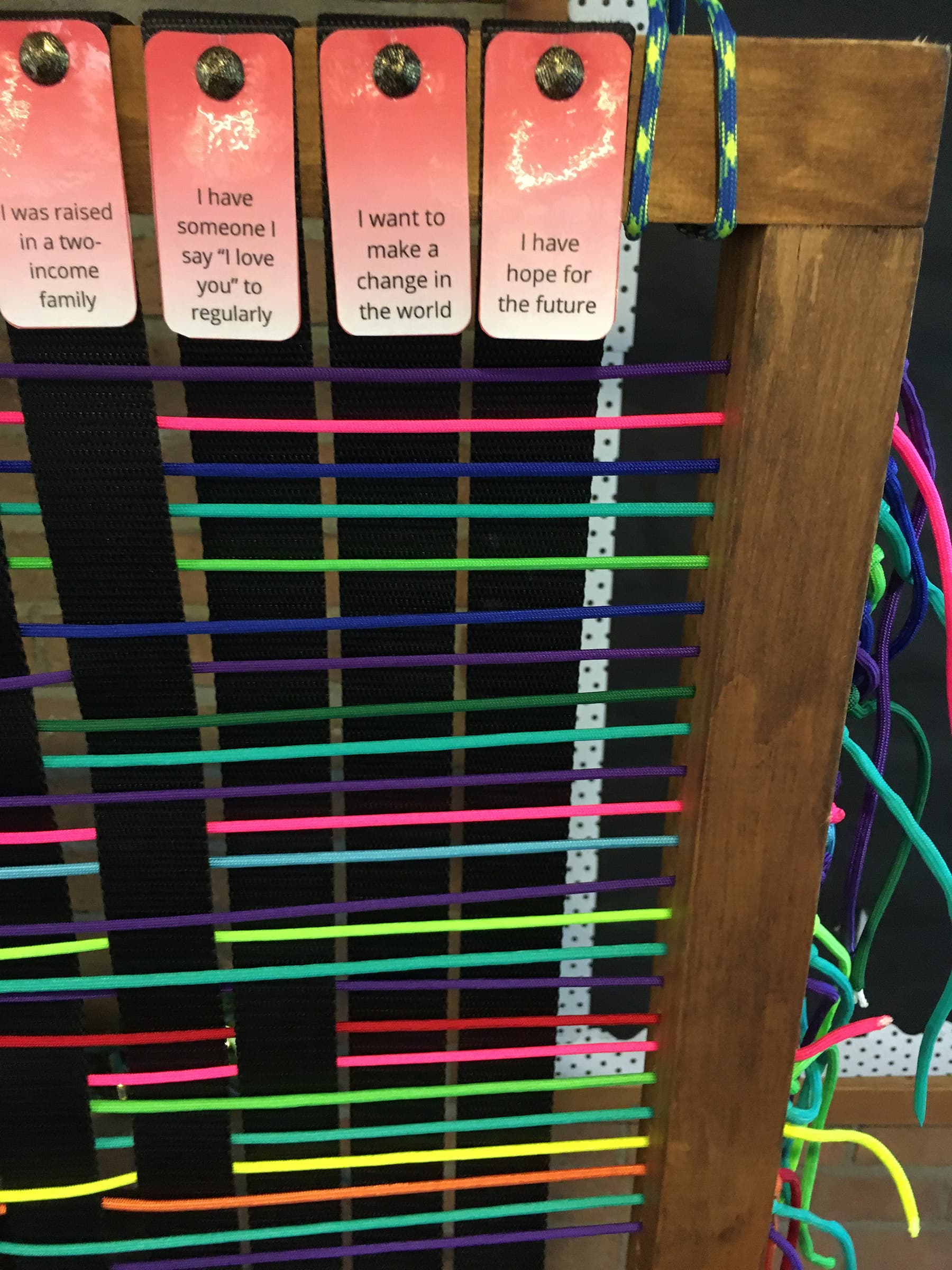 String installation for interactive art piece that brings communities together