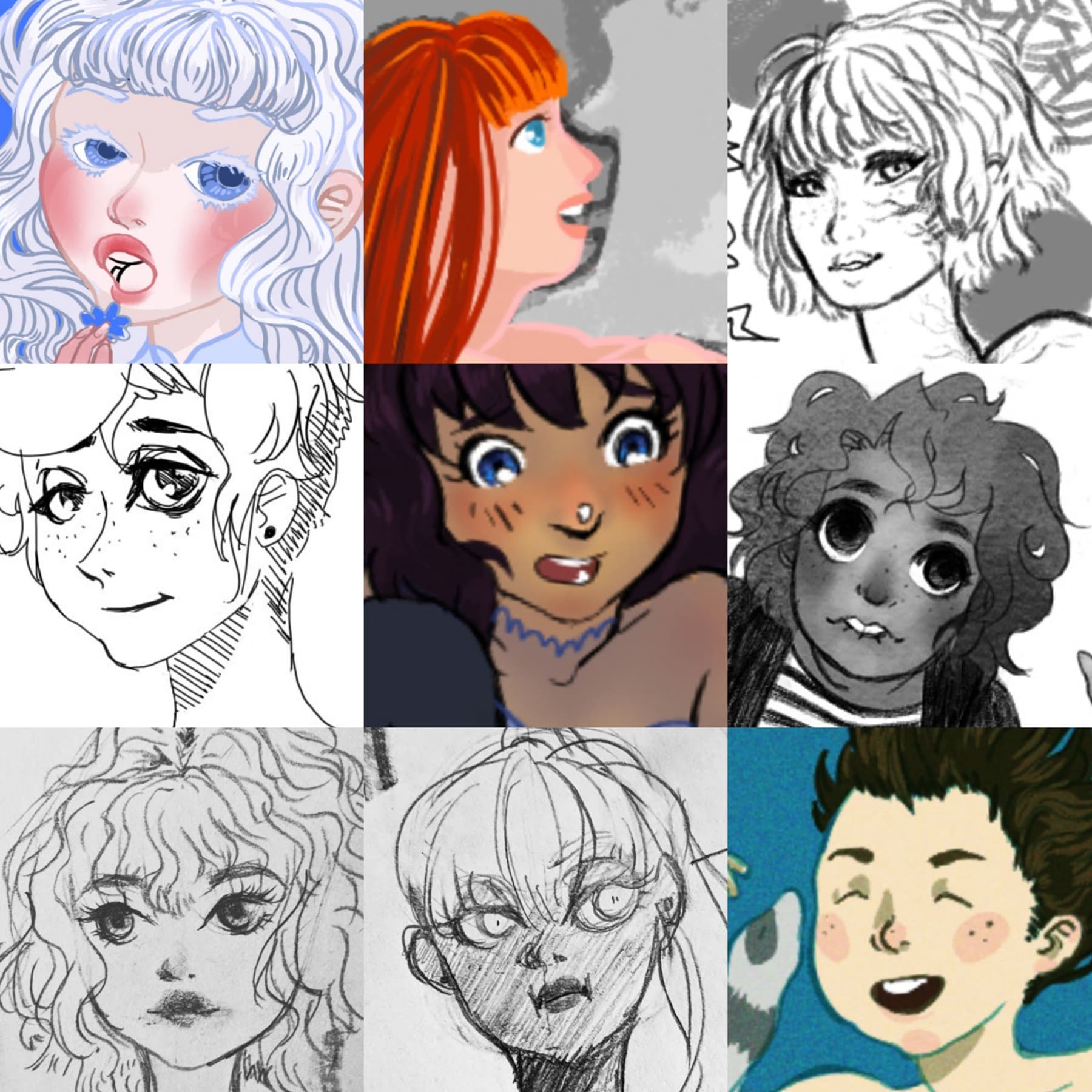 Illustration of faces
