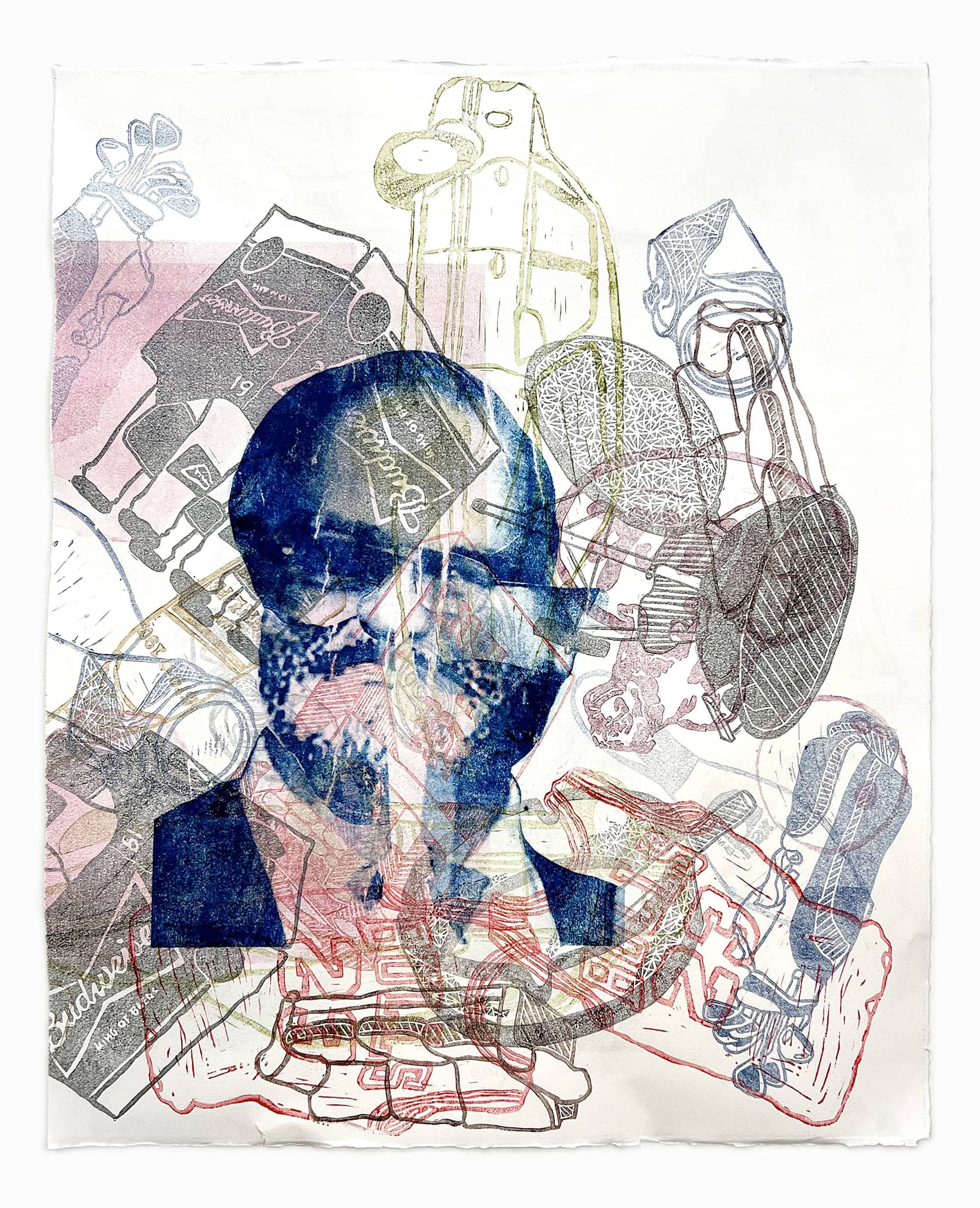 Collage with figure